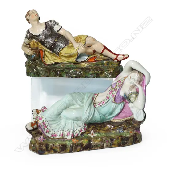 A pair of early 19thC Staffordshire figures of Antony and Cleopatra,
