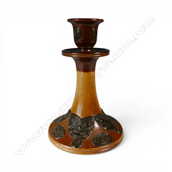 A Royal Doulton stoneware 'Kia Ora' candlestick,