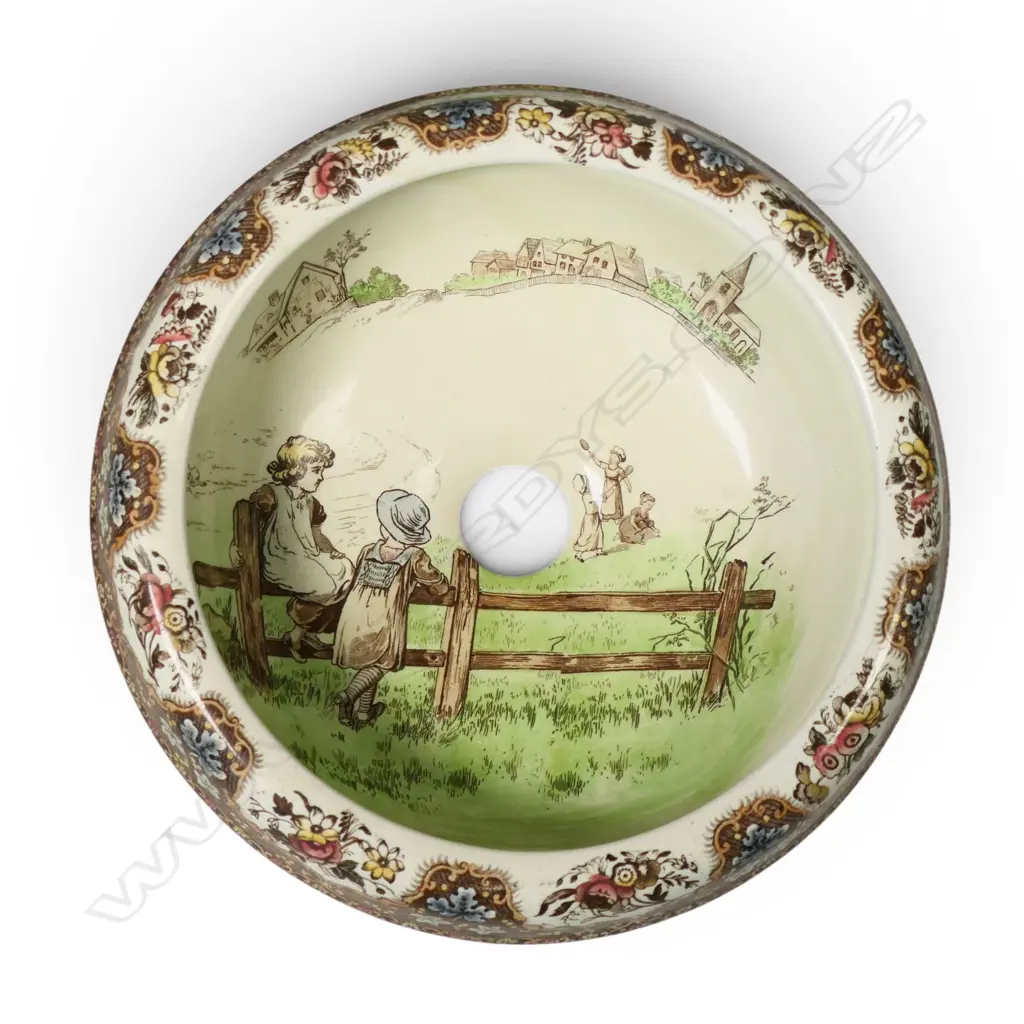 A rare Royal Doulton 'Children's Pastime' series large slop pail, Image 1++