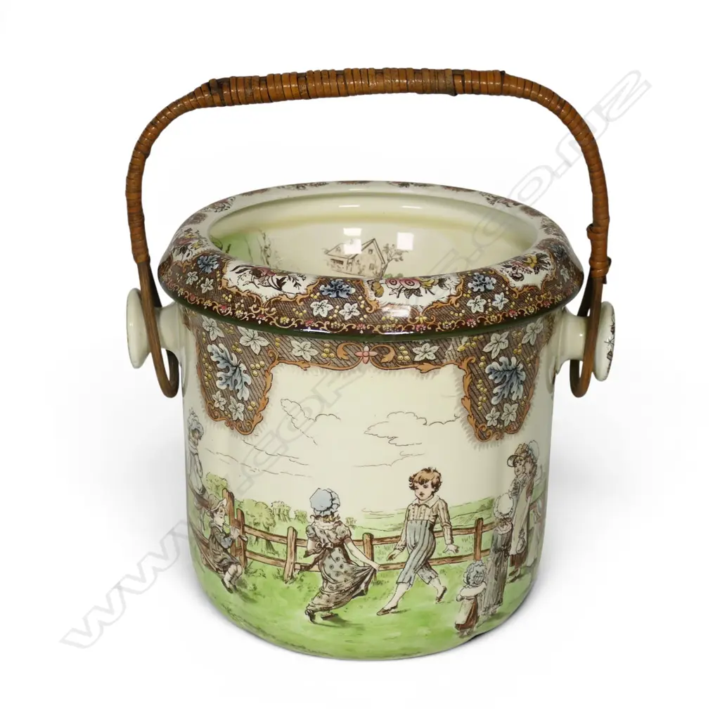 A rare Royal Doulton 'Children's Pastime' series large slop pail, Image 1++