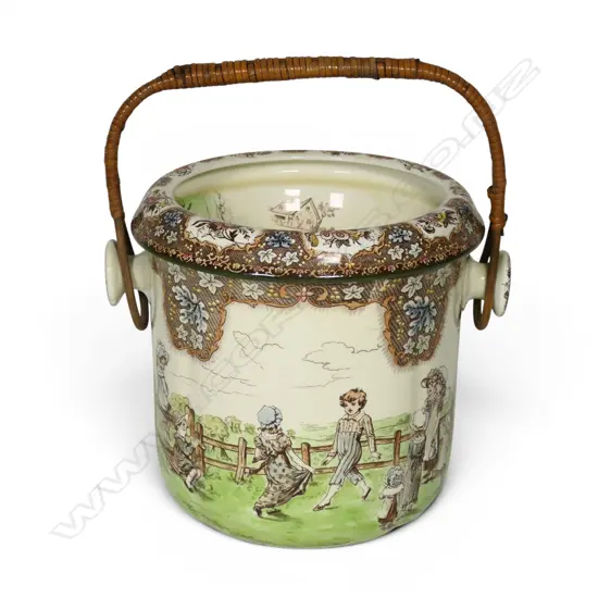 A rare Royal Doulton 'Children's Pastime' series large slop pail,