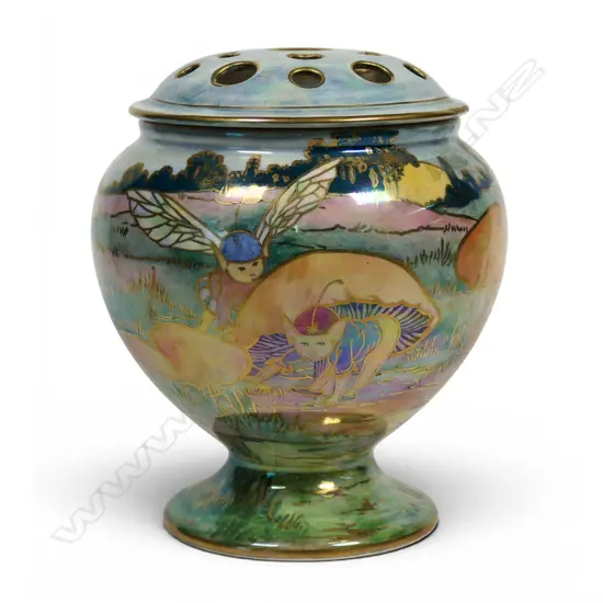 A Grimwades Byzanta Ware fairy lustre rose bowl,
