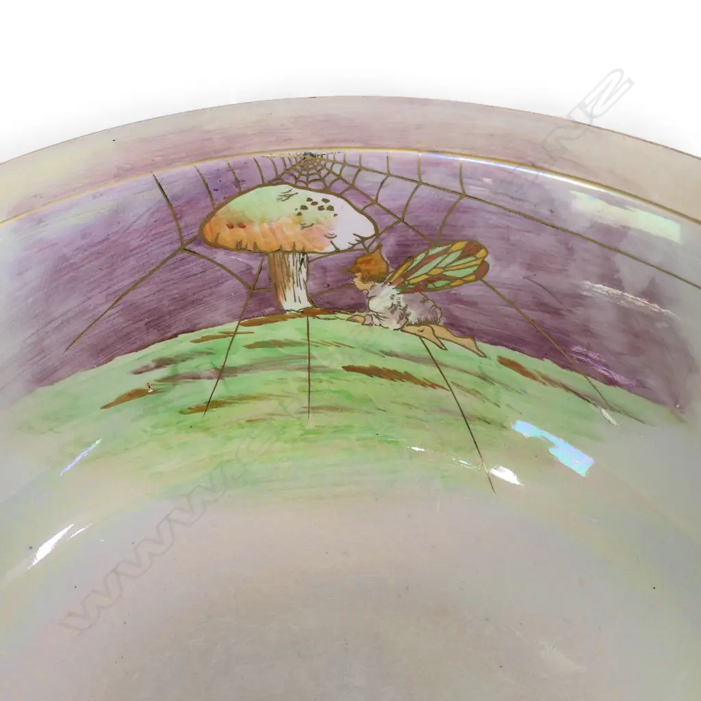 A Grimwades Byzanta Ware fairy and toadstool lustre part wash set, Image 1++
