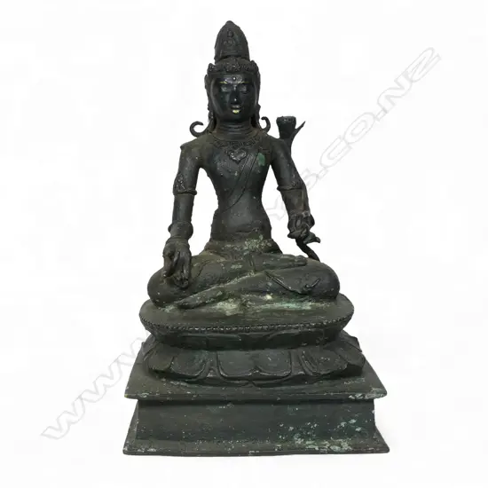 An Indian style bronze Buddha,
