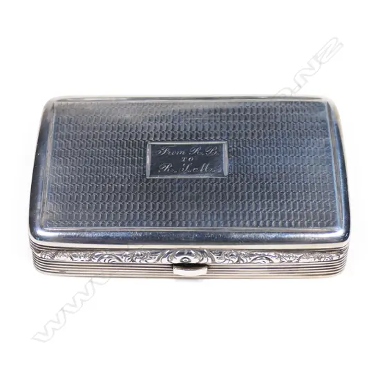 A William IV sterling silver snuff box,