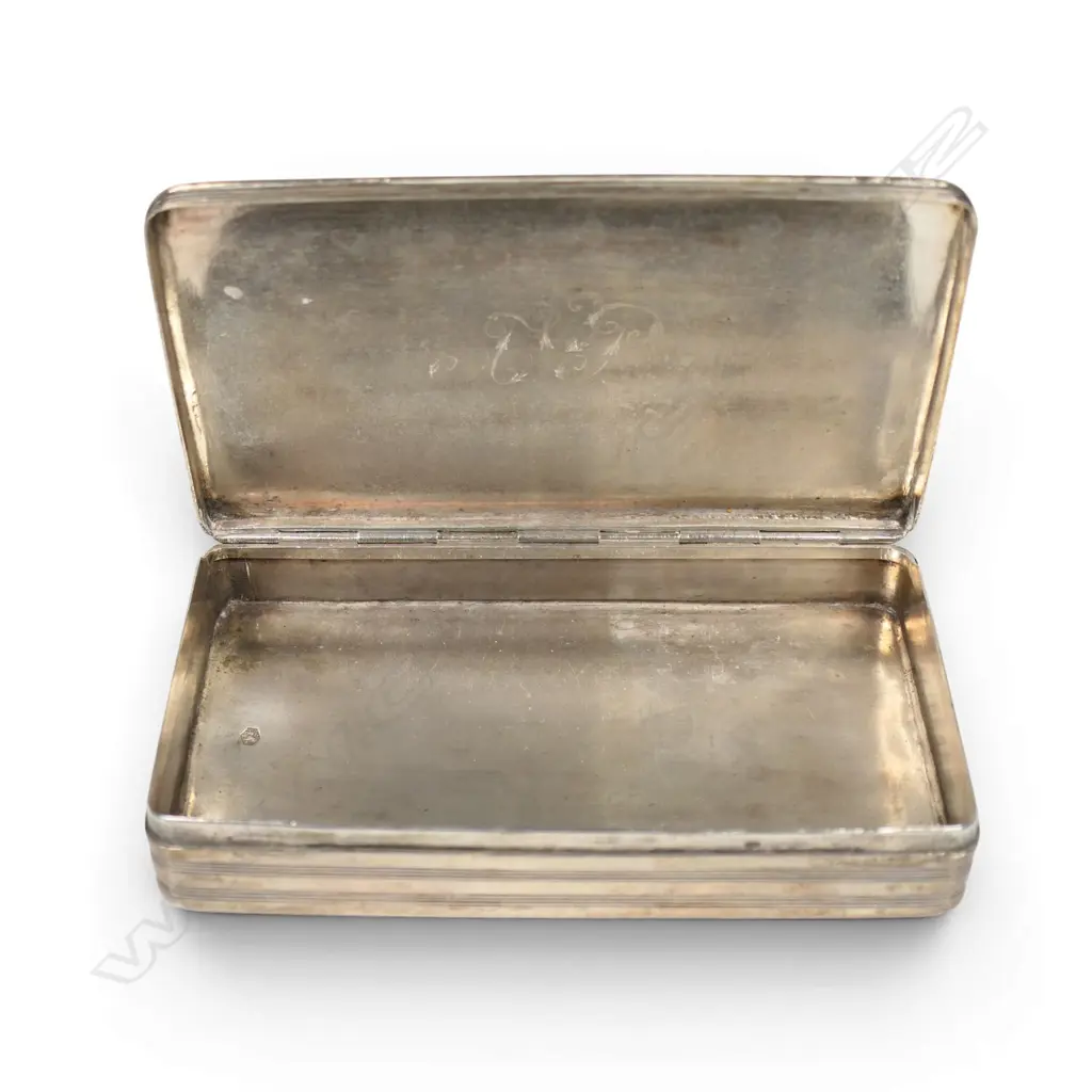 A 19thC Dutch silver cigar box, Image 1++