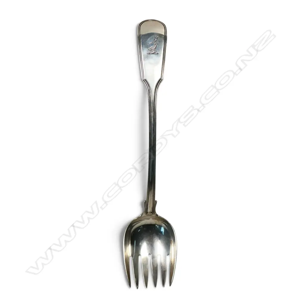 A Victorian sterling silver runcible spoon/spork, Image 1++