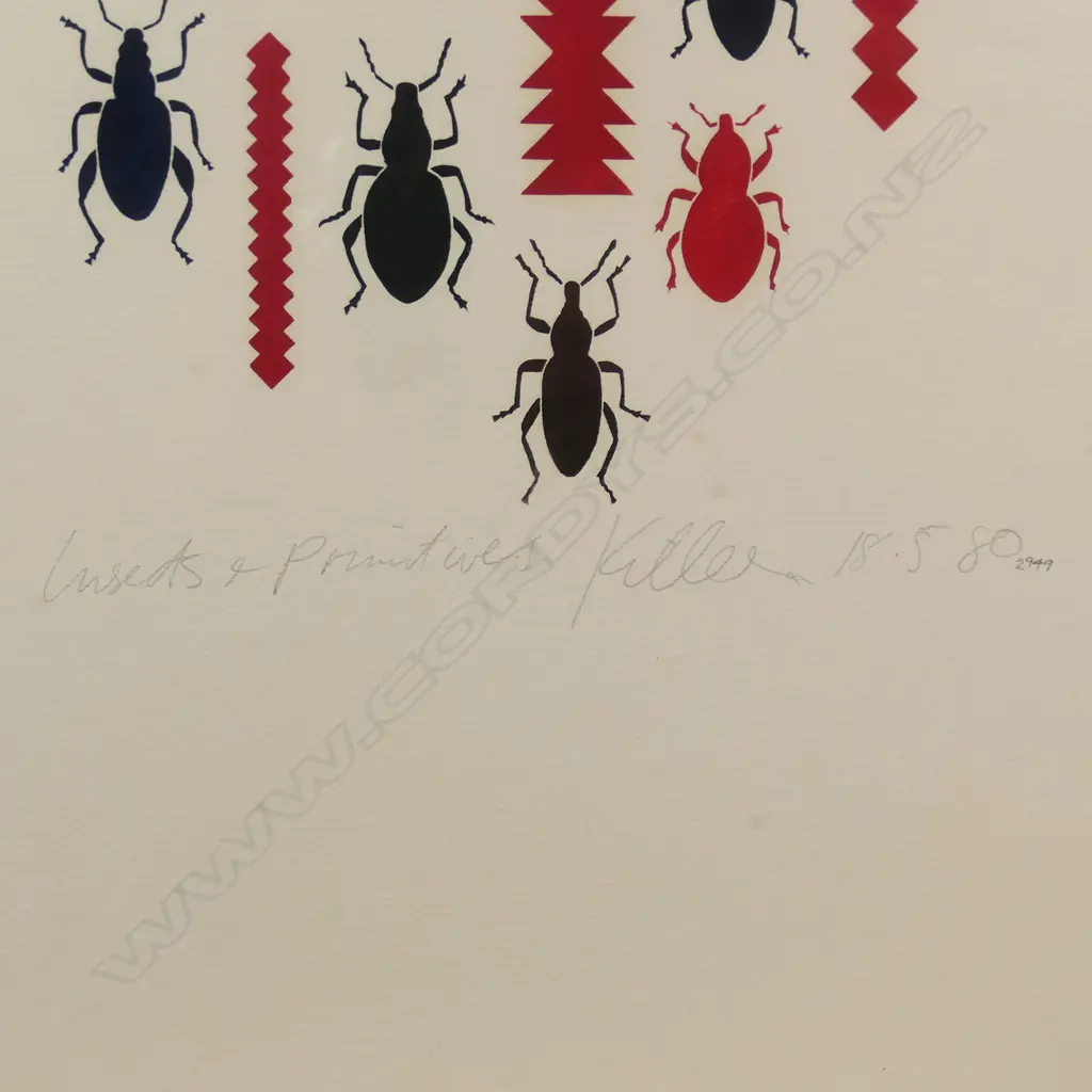 Richard (Rick) Killeen (NZ 1946-) 'Insects & Primitives', Image 1++