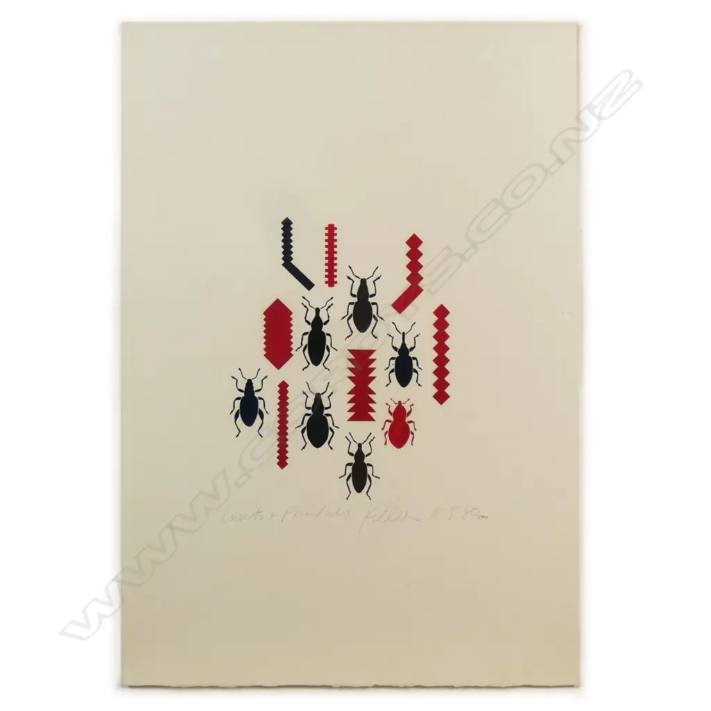 Richard (Rick) Killeen (NZ 1946-) 'Insects & Primitives', Image 1++