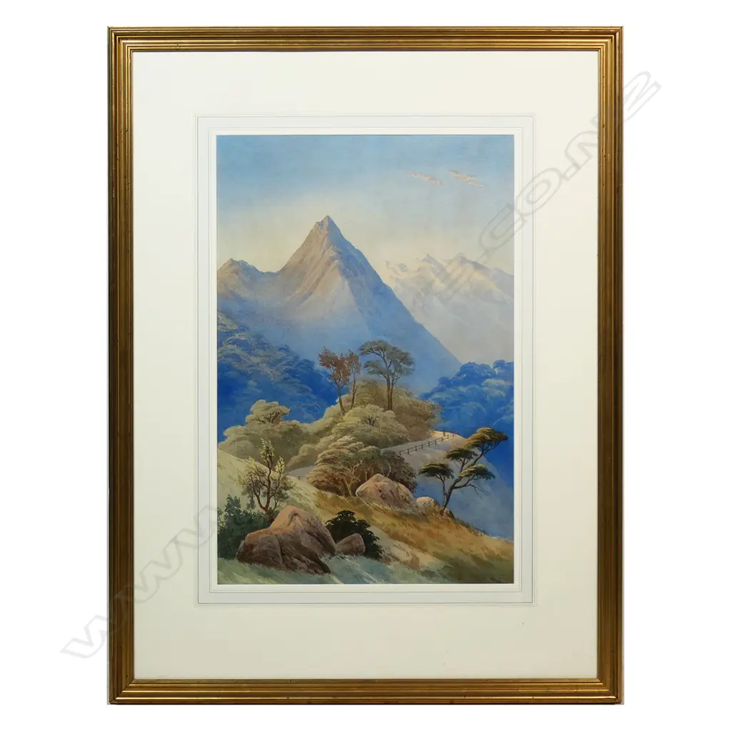 John Barr Clarke Hoyte (1835-1913)  untitled - Mitre Peak, Image 1++