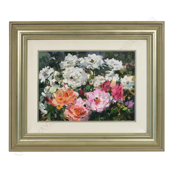 Douglas Badcock (NZ 1922-2009)  'Roses Home Garden Speardale',