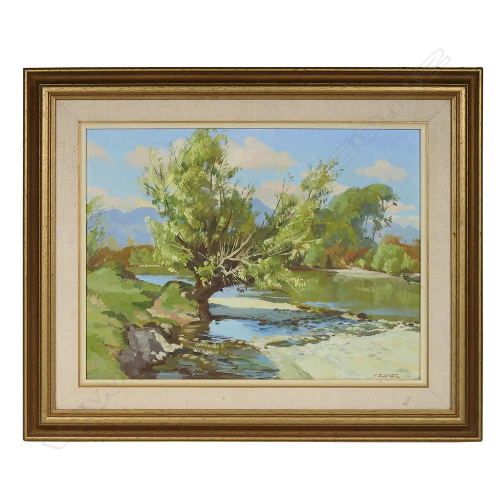 Cedric Savage (NZ 1901-1969) 'The Willows Takaka Nelson', Image 1++