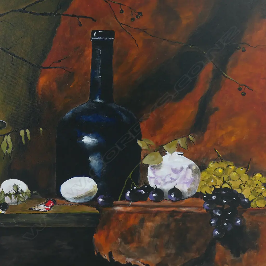 Kerry Switzer (NZ 1942-) 'Still Life - Red  Yellow and Blue', Image 1++