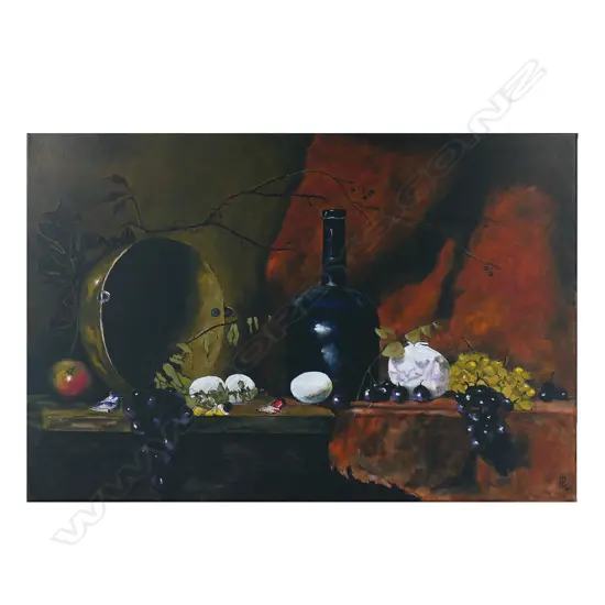 Kerry Switzer (NZ 1942-) 'Still Life - Red  Yellow and Blue',