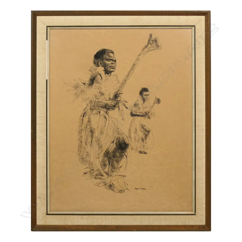 Peter McIntyre (NZ 1910-1995) Fijian Dancers, Image 1++