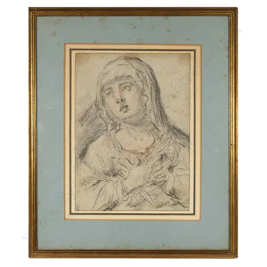 Attributed to Camillo Procaccini (Italy 1551-1629) 'A Female Saint in Prayer',