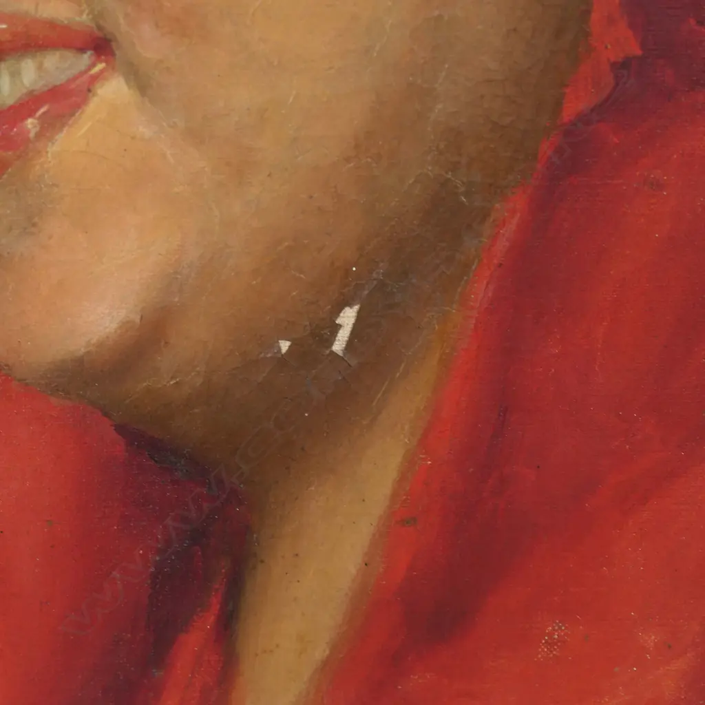 Anthony Dattilo Rubbo (Italy/Aus 1870-1955) - Lady in Red, Image 1++