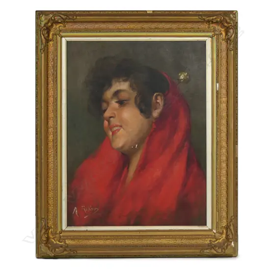 Anthony Dattilo Rubbo (Italy/Aus 1870-1955) - Lady in Red,