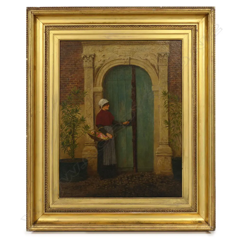 Henry Townley Green (UK 1839-1899) 'An old doorway in Antwerp', Image 1++
