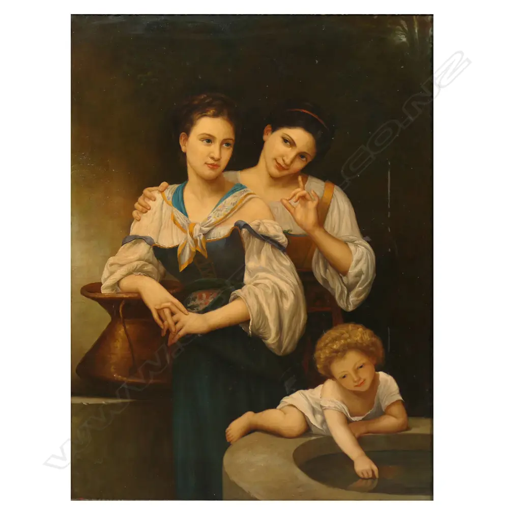 19thC School (After William-Adolphe Bouguerau) 'The Secret', Image 1++