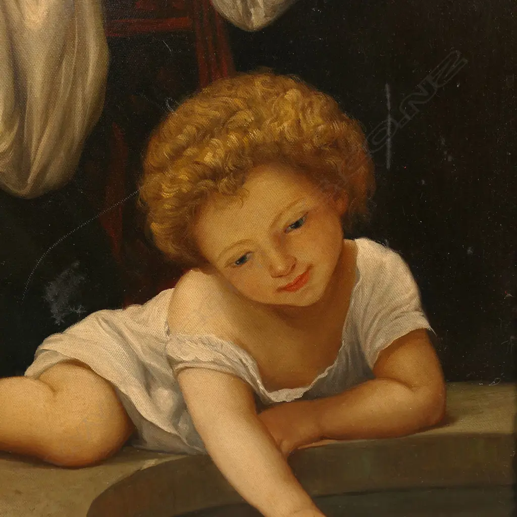 19thC School (After William-Adolphe Bouguerau) 'The Secret', Image 1++