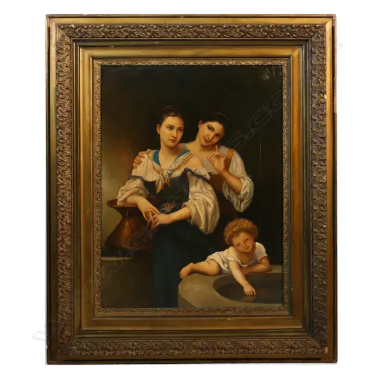 19thC School (After William-Adolphe Bouguerau) 'The Secret',