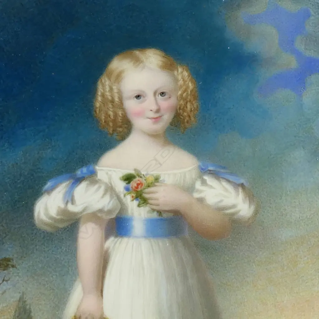 Attributed Emanuel Teter (born Salzburg c.1780) fine 19thC hand-painted oil on ivory of Miss Grace Rose, Image 1++