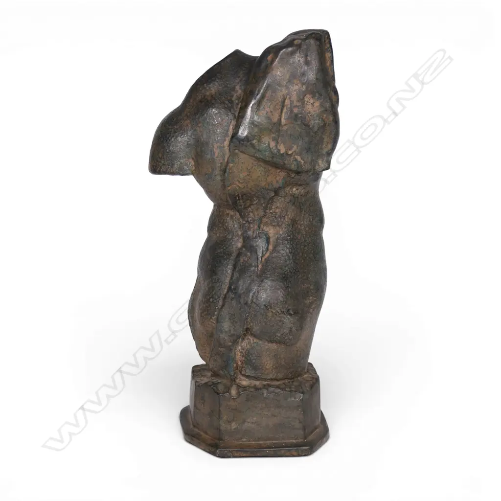A bronze male torso sculpture, Image 1++