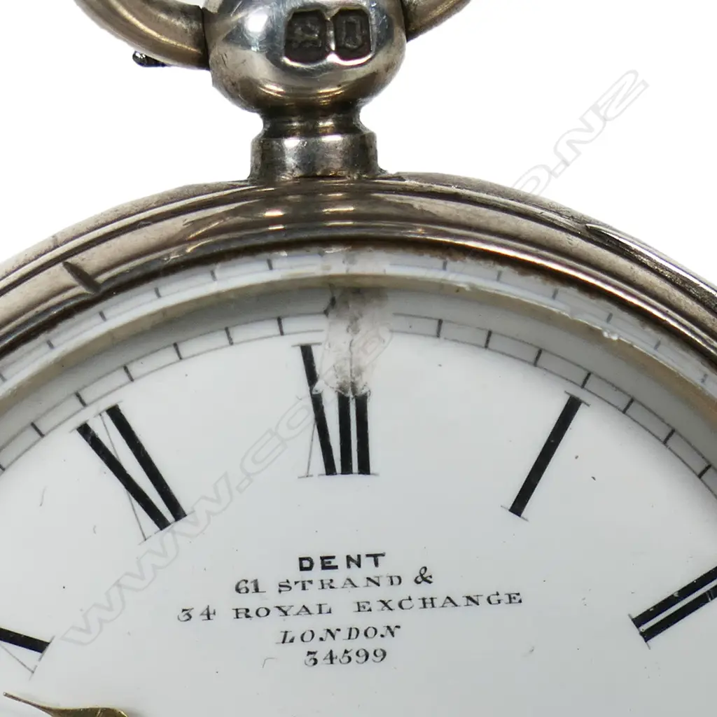 A Dent of London Victorian quality silver fusée open face pocket watch, Image 1++