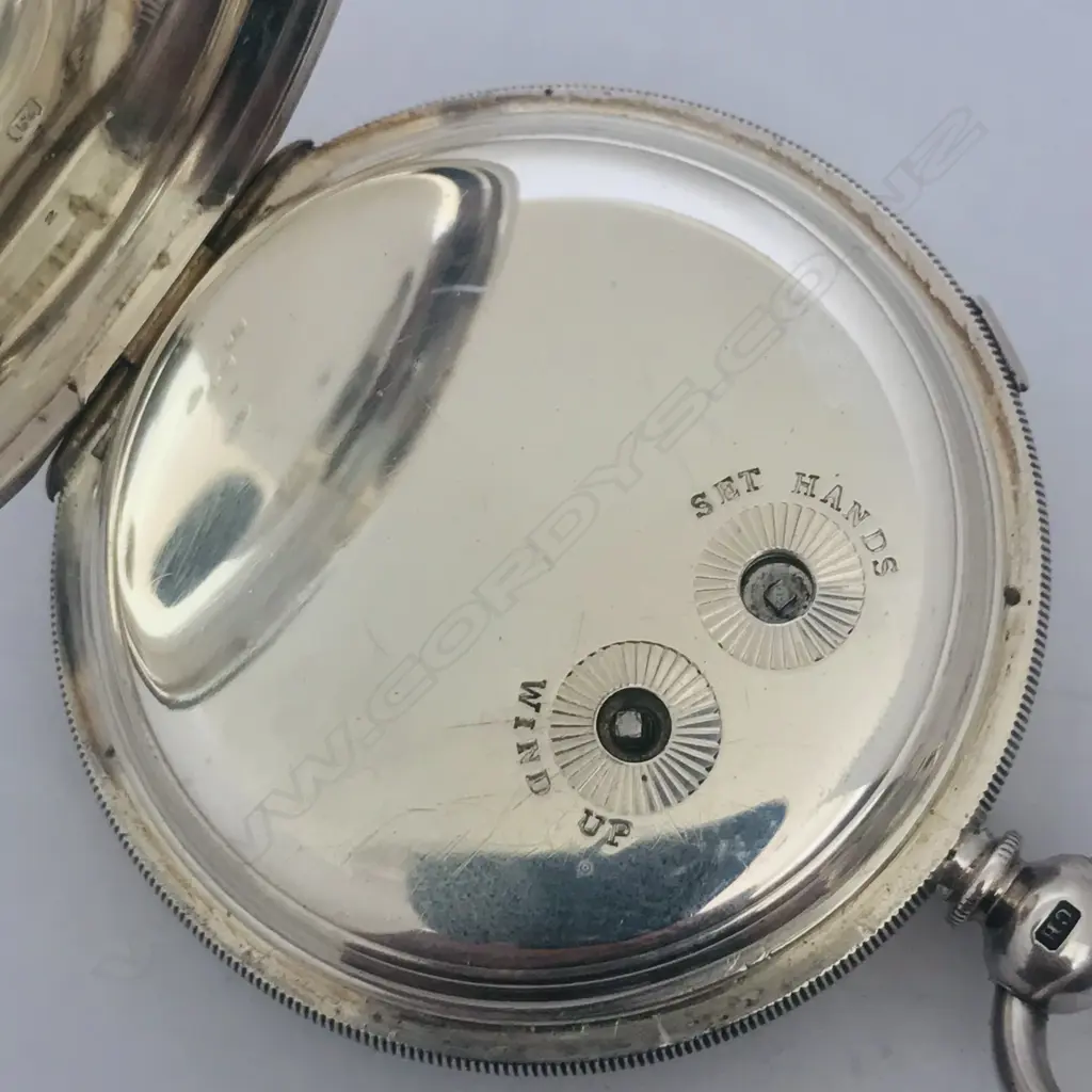 A large silver cased chronograph pocket watch, Image 1++