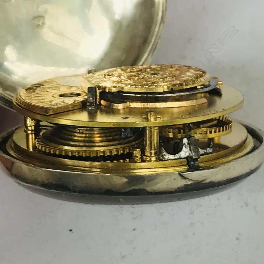 George IV silver pair case pocket watch, Image 1++