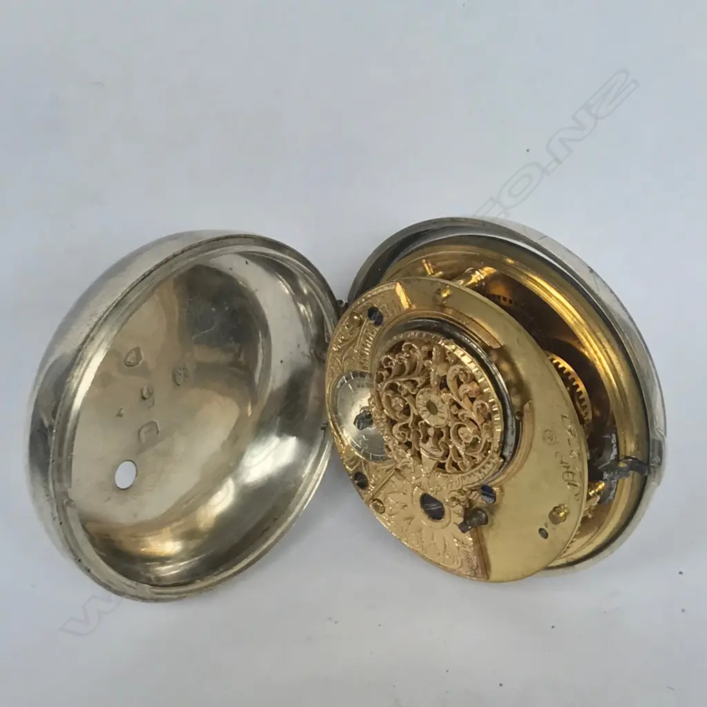 George IV silver pair case pocket watch, Image 1++