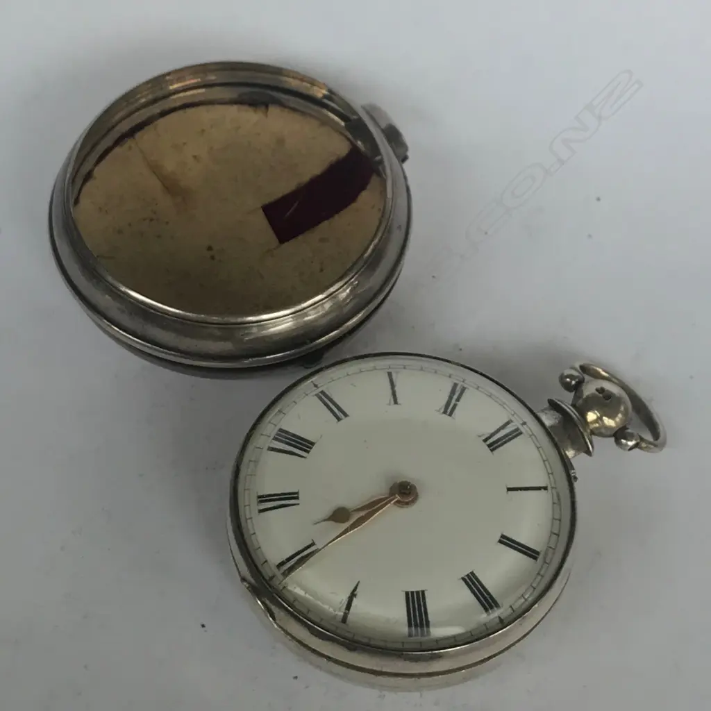 George IV silver pair case pocket watch, Image 1++