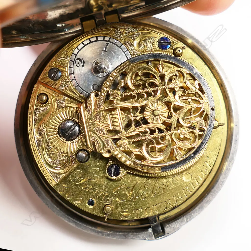 A George III Samuel Holmes silver pair cased verge pocket watch, Image 1++