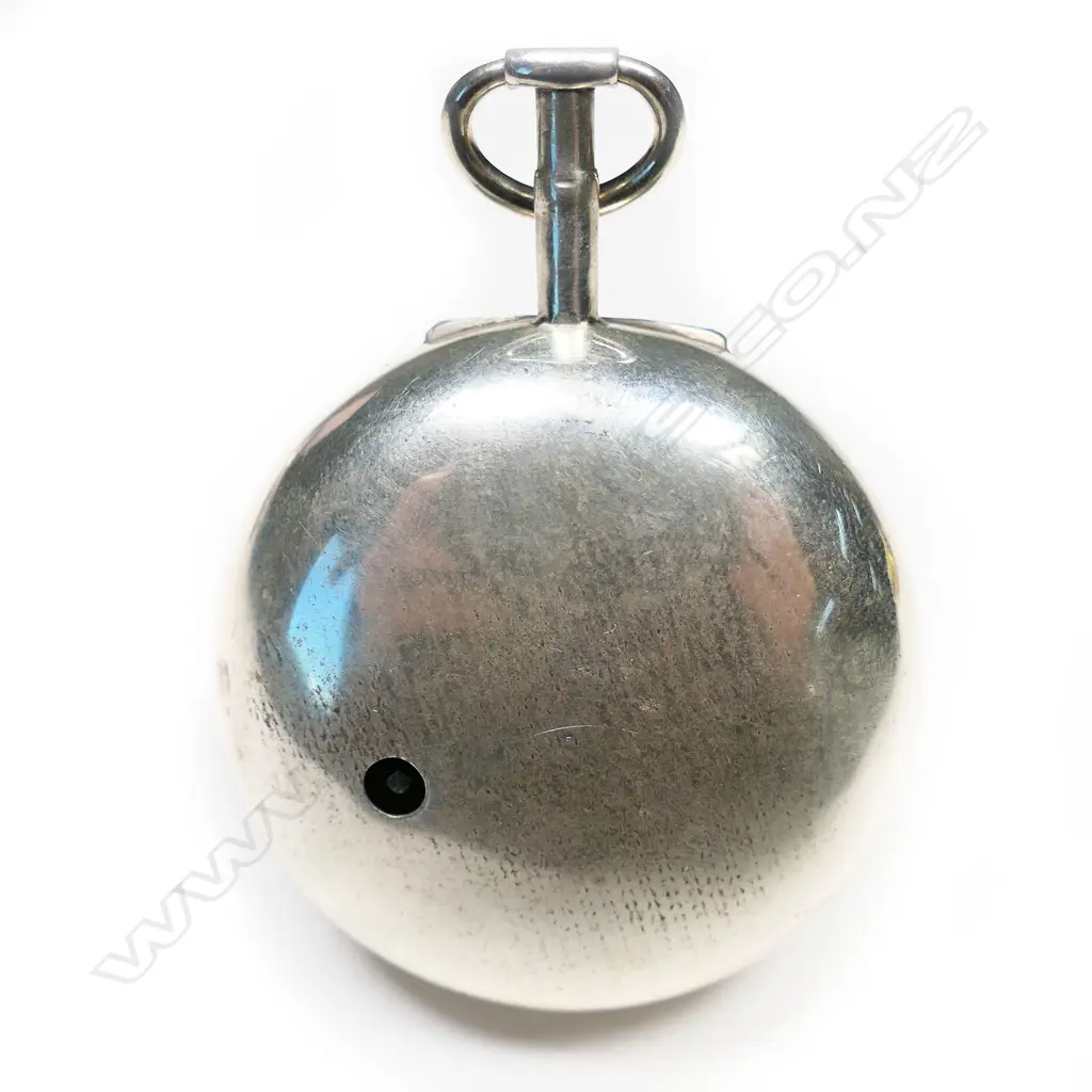 A George III Samuel Holmes silver pair cased verge pocket watch, Image 1++