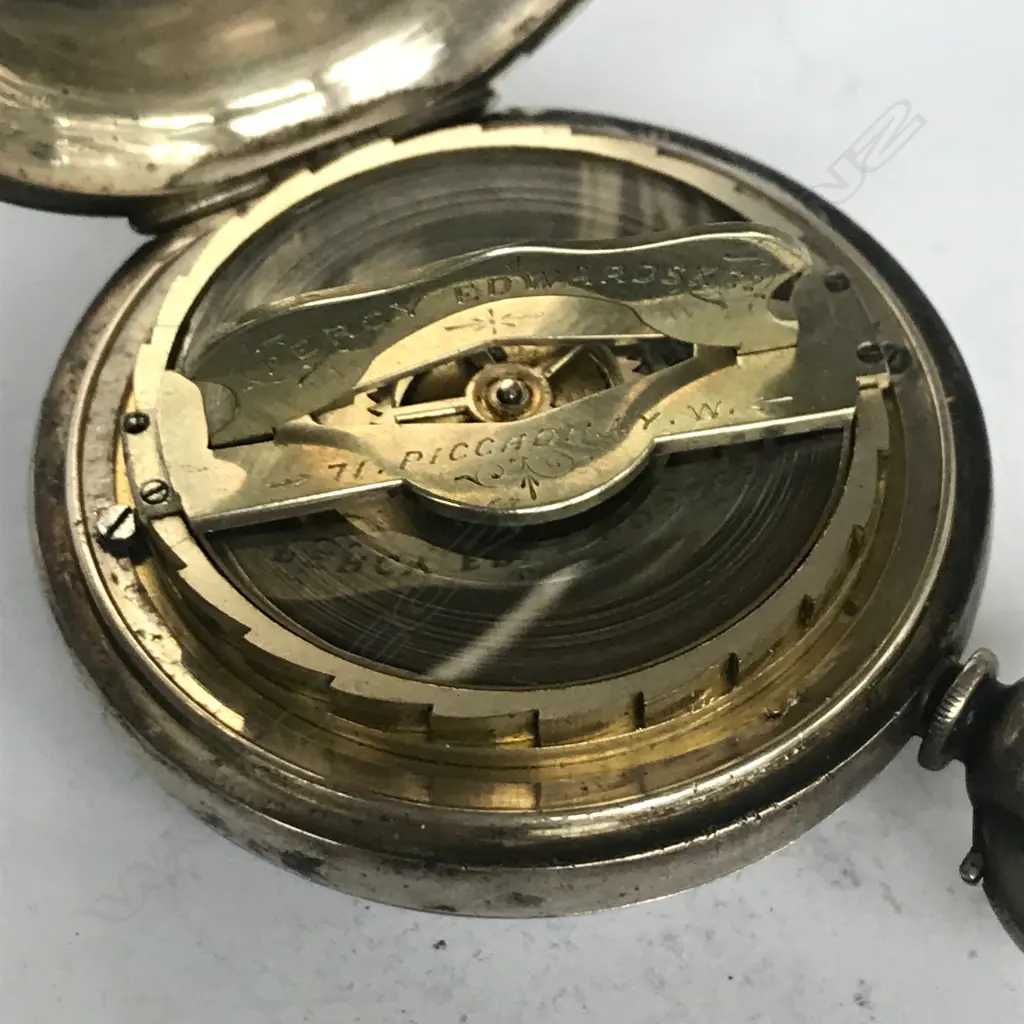 A European 0.935 silver cased open face eight day pocket watch, Image 1++