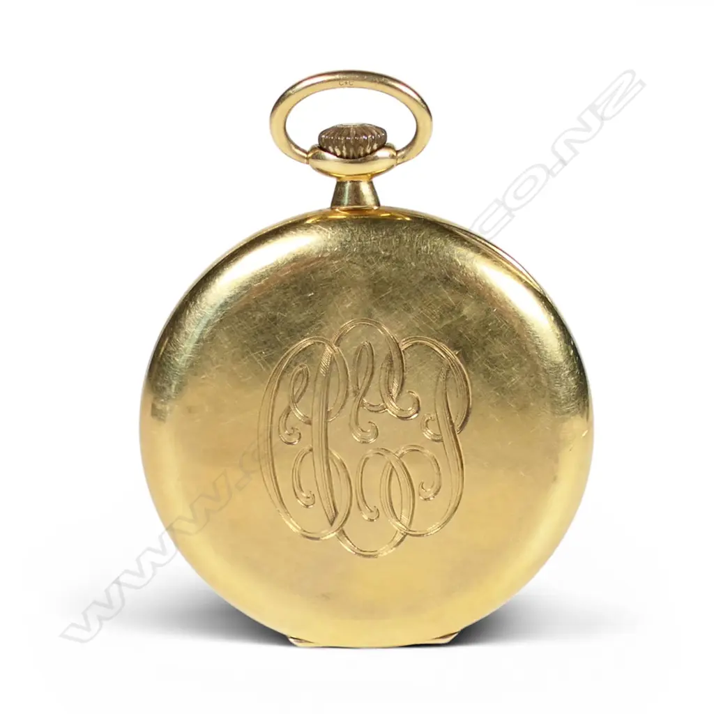 An early 20thC J.W. Benson of London 18ct gold open face gent's pocket watch, Image 1++