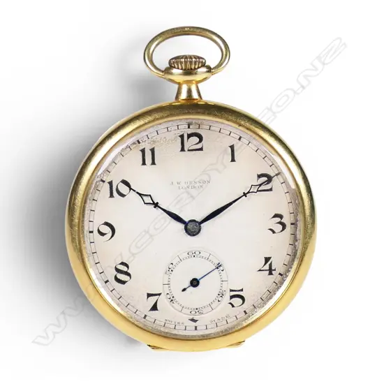 An early 20thC J.W. Benson of London 18ct gold open face gent's pocket watch,