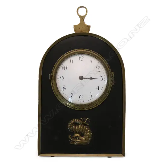 An uncommon c.1800 sedan chair clock by C. Duncan of London,