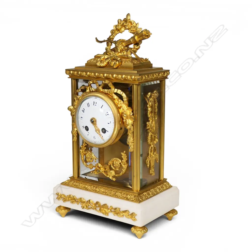 A 19thC French Louis XVI style mantel clock, Image 1++