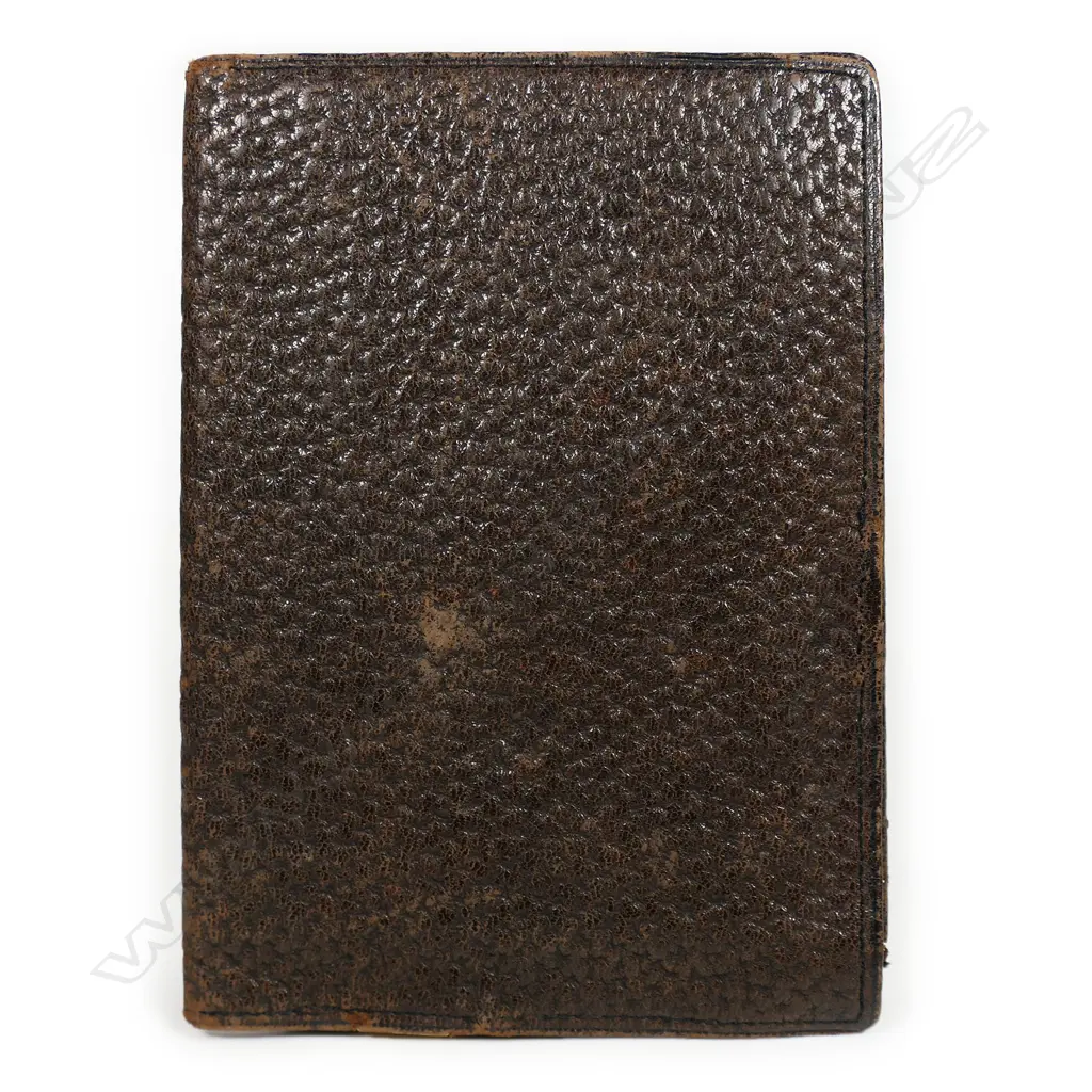 An early 20thC Cartier pig skin wallet with 18ct gold name bar, Image 1++