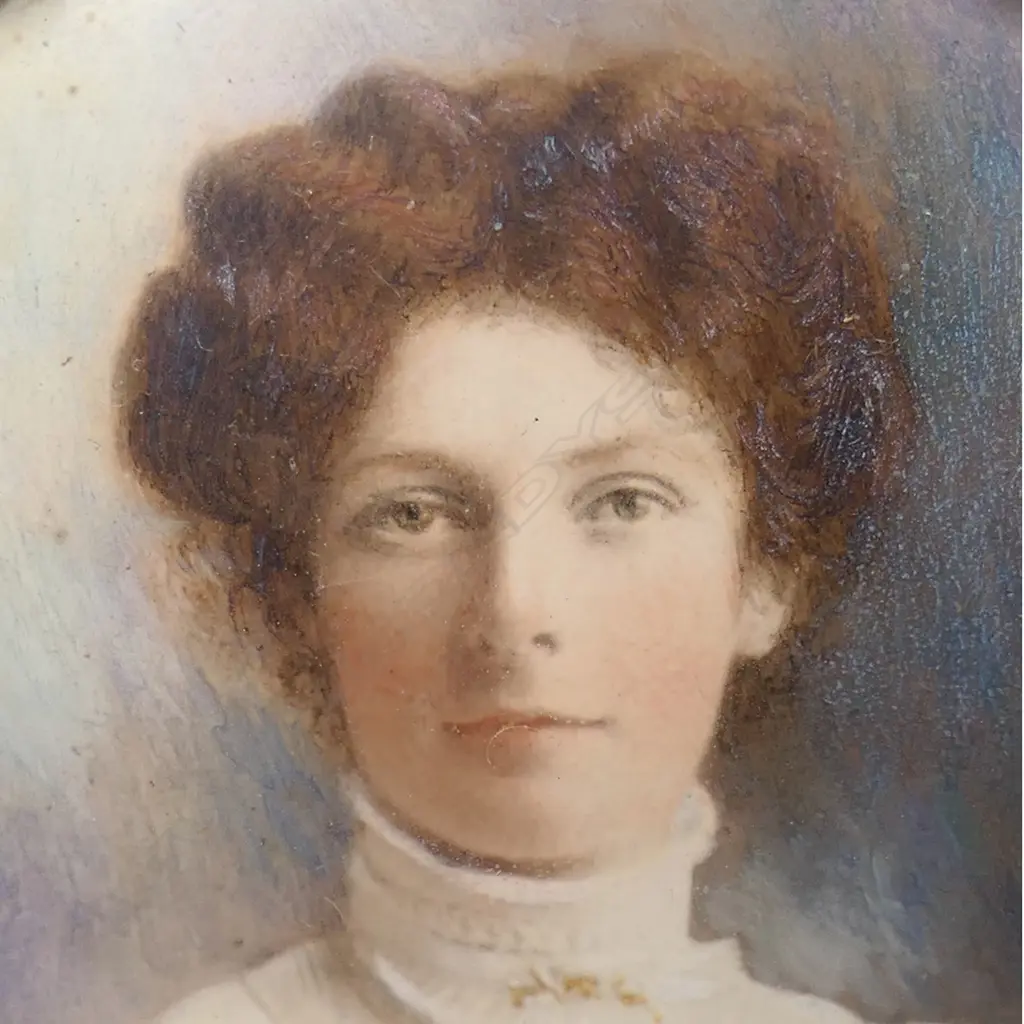 A Reuben Watts (NZ) silver framed portrait miniature by S.P. Andrew, Image 1++