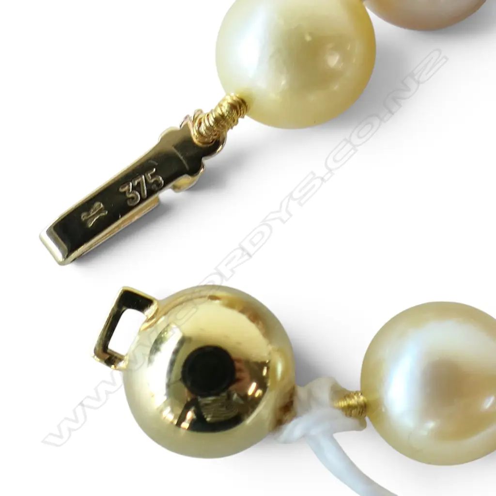 A graduating strand of variously coloured pearls, Image 1++