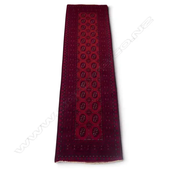 A hand-knotted Turkman runner,
