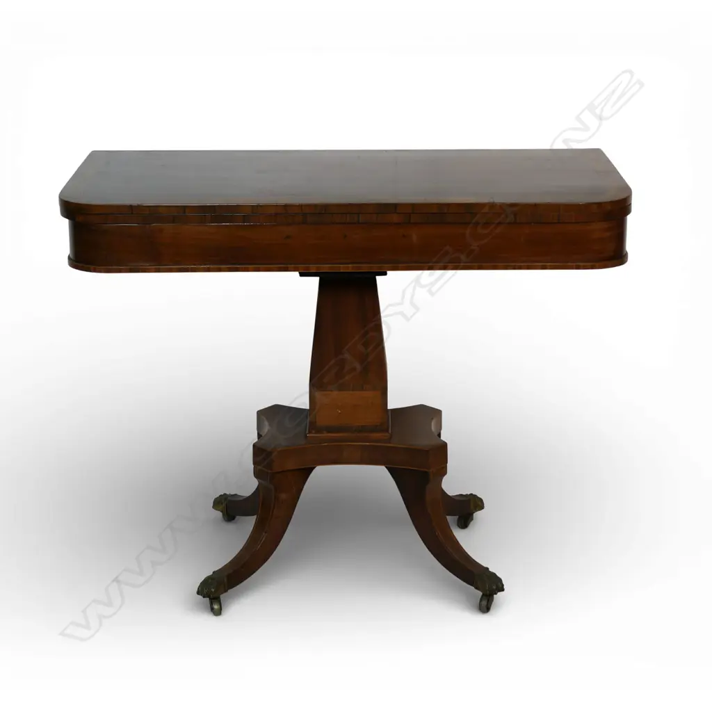 A c.1820 Regency mahogany card table, Image 1++