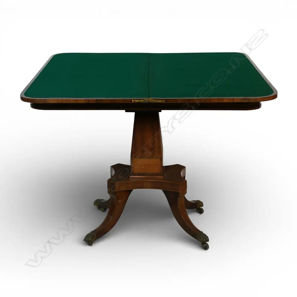 A c.1820 Regency mahogany card table, Image 1++