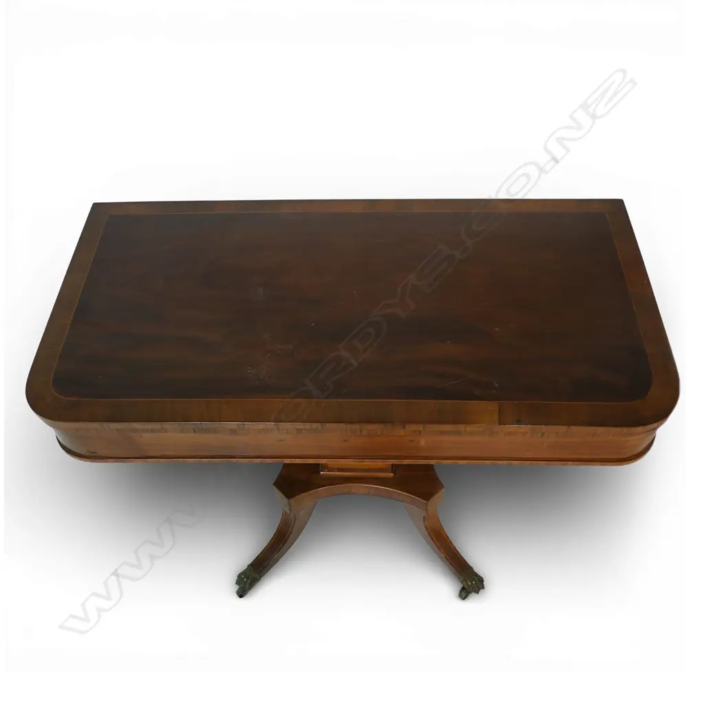 A c.1820 Regency mahogany card table, Image 1++