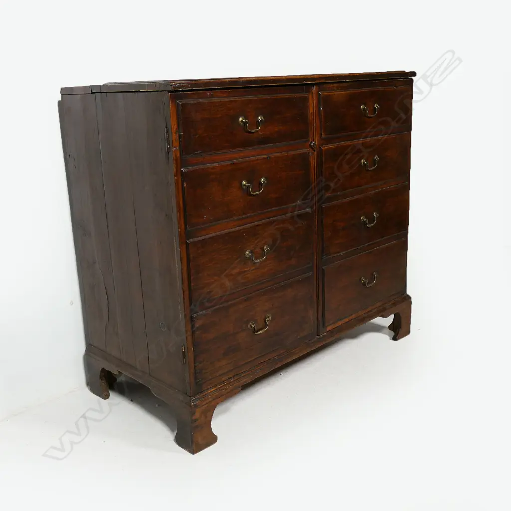 An uncommon Georgian oak housekeeper's cupboard, Image 1++
