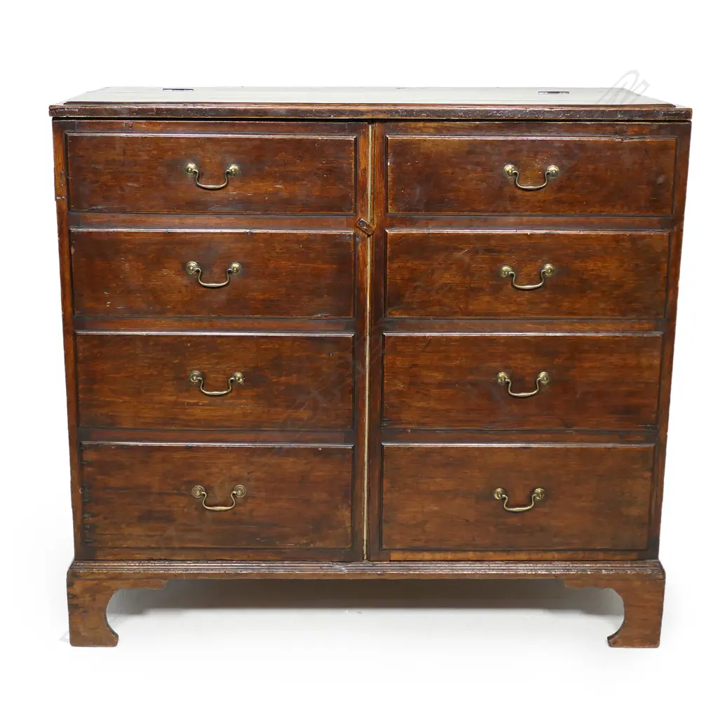 An uncommon Georgian oak housekeeper's cupboard, Image 1++