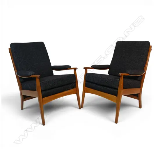 A pair of vintage Cintique mid 20thC armchairs,